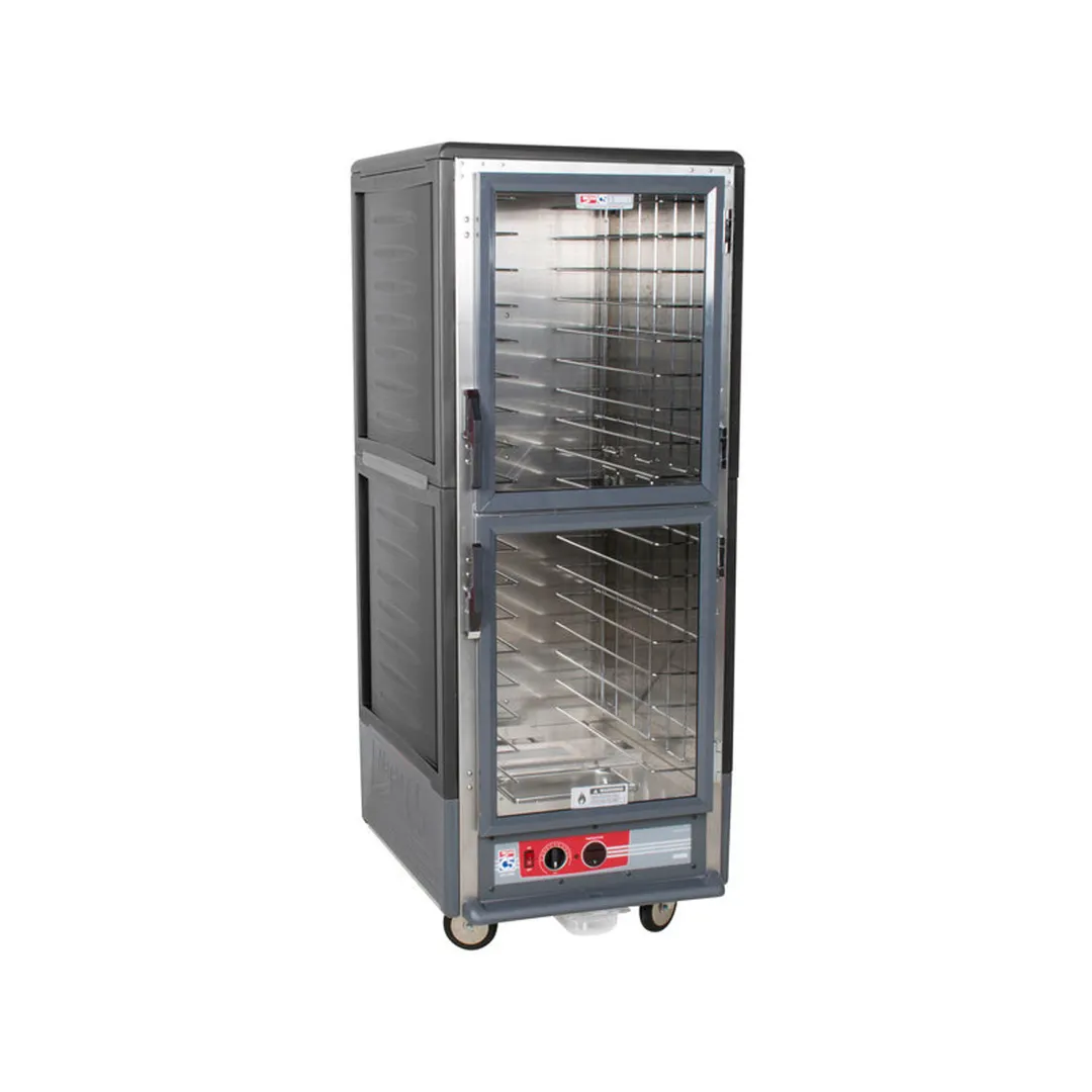 Metro C539-HLDC-4-GY "Full Height" 1-Door Clear Heated Holding Cabinet, 67-72", Aluminum, 1440W