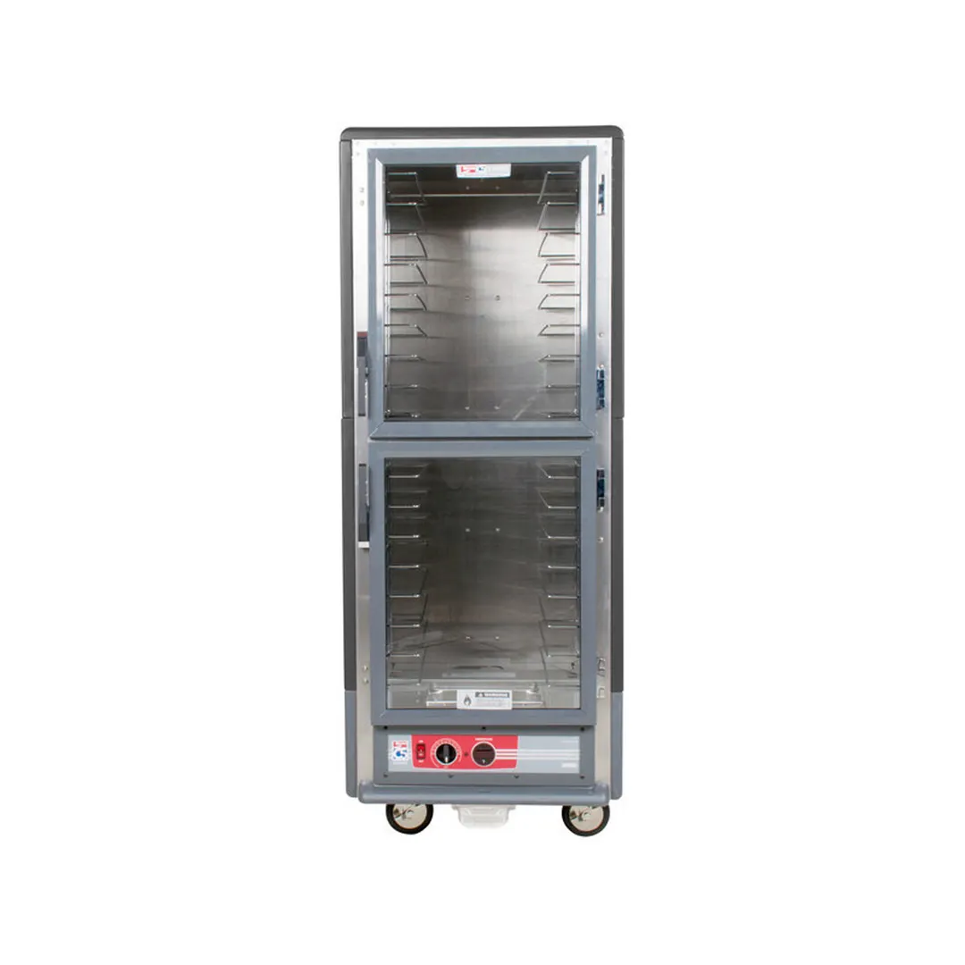 Metro C539-HLDC-4-GY "Full Height" 1-Door Clear Heated Holding Cabinet, 67-72", Aluminum, 1440W