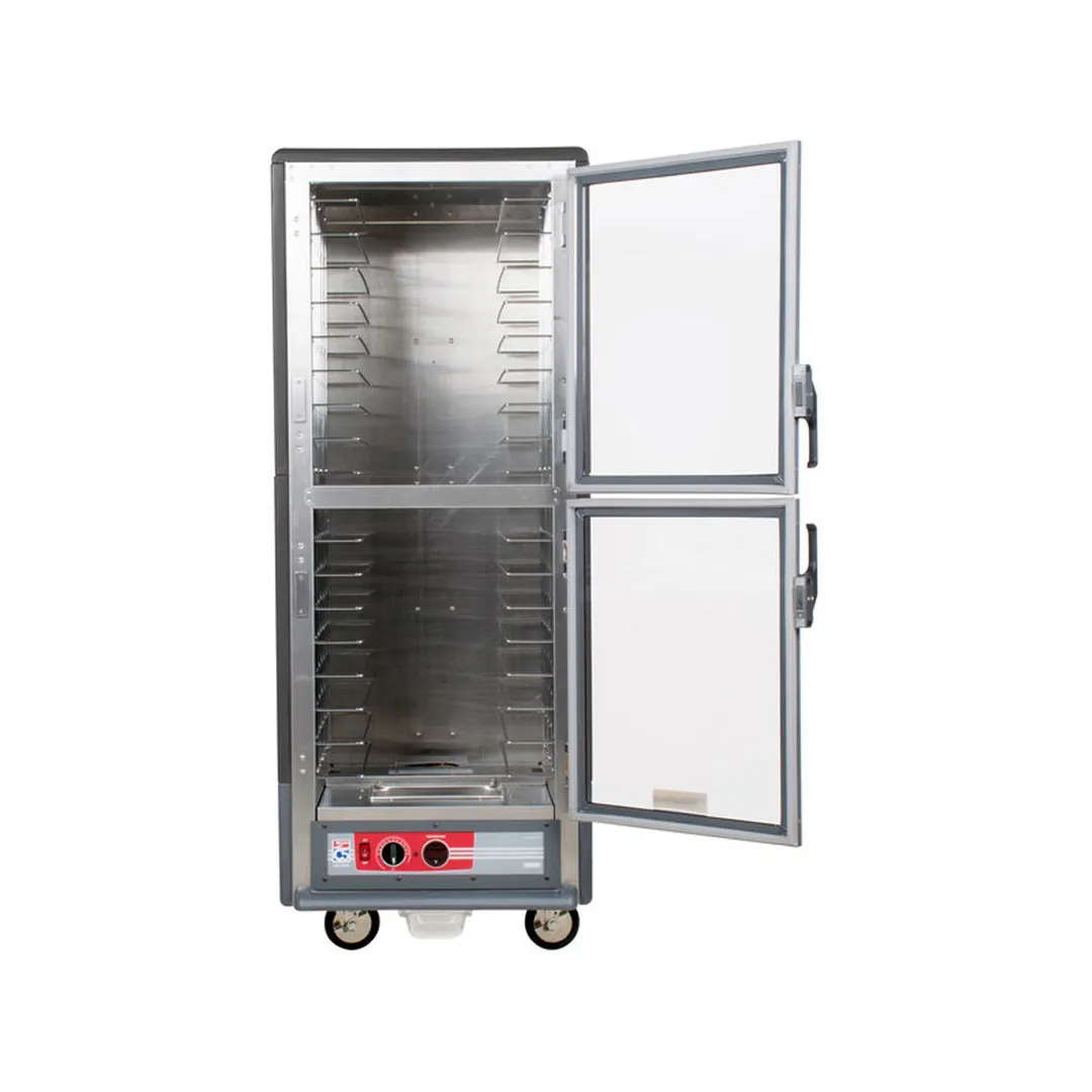 Metro C539-HLDC-4-GY "Full Height" 1-Door Clear Heated Holding Cabinet, 67-72", Aluminum, 1440W