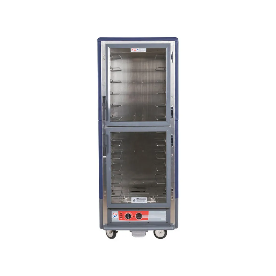 Metro C539-HLDC-U-BU "Full Height" 1-Door Dutch Door Heated Holding Cabinet, 1440W, 200°F, 17-Pan Capacity, Aluminum Finish