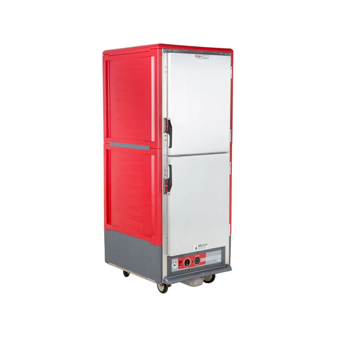 Metro C539-HLDS-4 Full Height 1-Door Dutch Door Heated Holding Cabinet, 67-72" Height, Aluminum, Red Insulation Armour, 1440W, 34-Pan Capacity