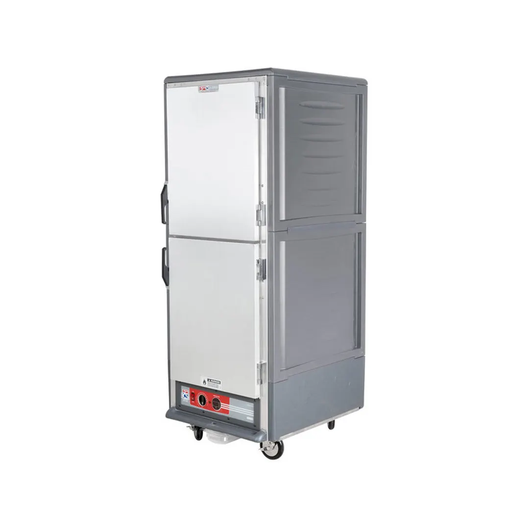 Metro C539-HLDS-U-GY "Full Height" 1-Door Dutch Door Heated Holding Cabinet, Grey, 18x 18"x26" or 34x 12"x20" Pan Capacity, 120V, 1440W