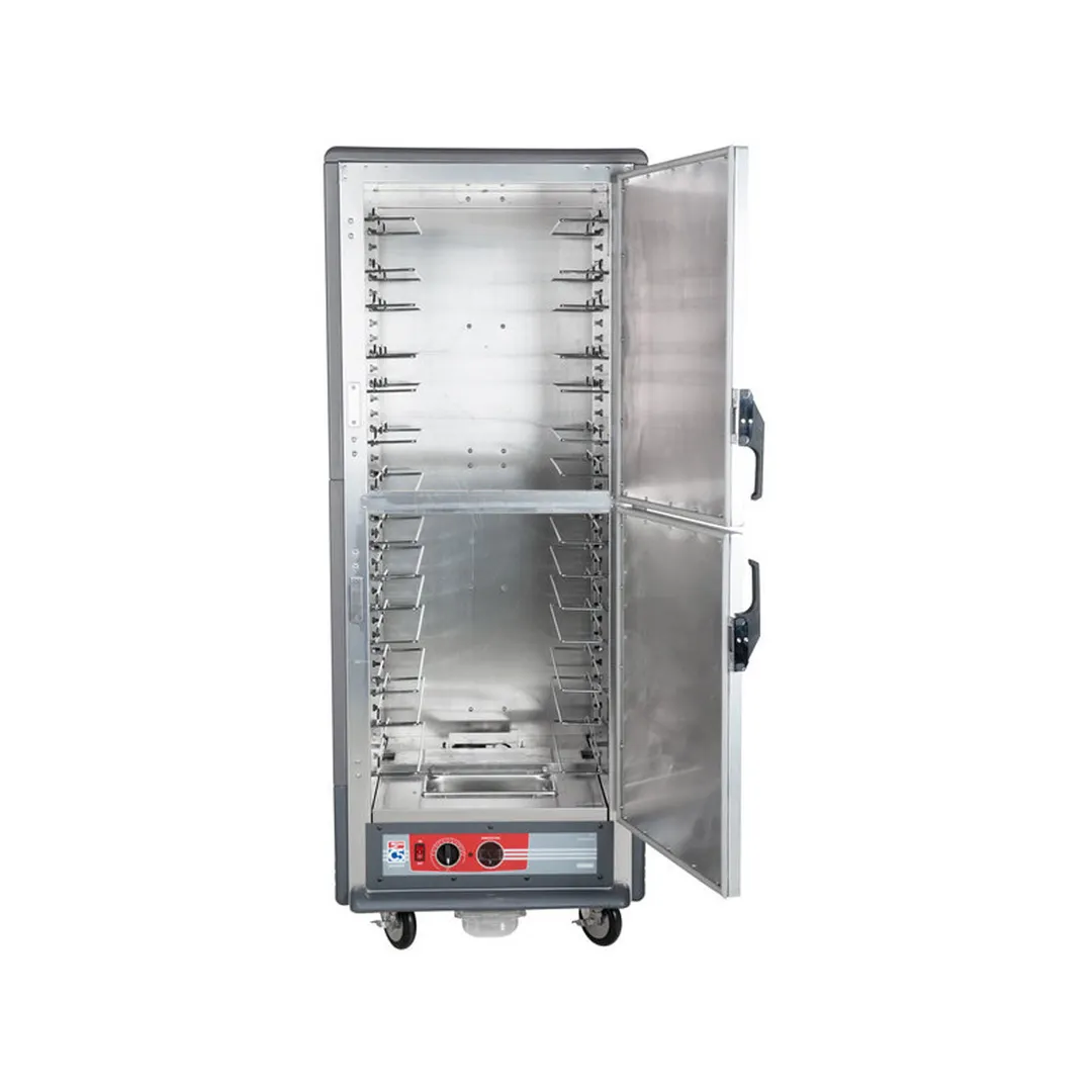 Metro C539-HLDS-U-GY "Full Height" 1-Door Dutch Door Heated Holding Cabinet, Grey, 18x 18"x26" or 34x 12"x20" Pan Capacity, 120V, 1440W