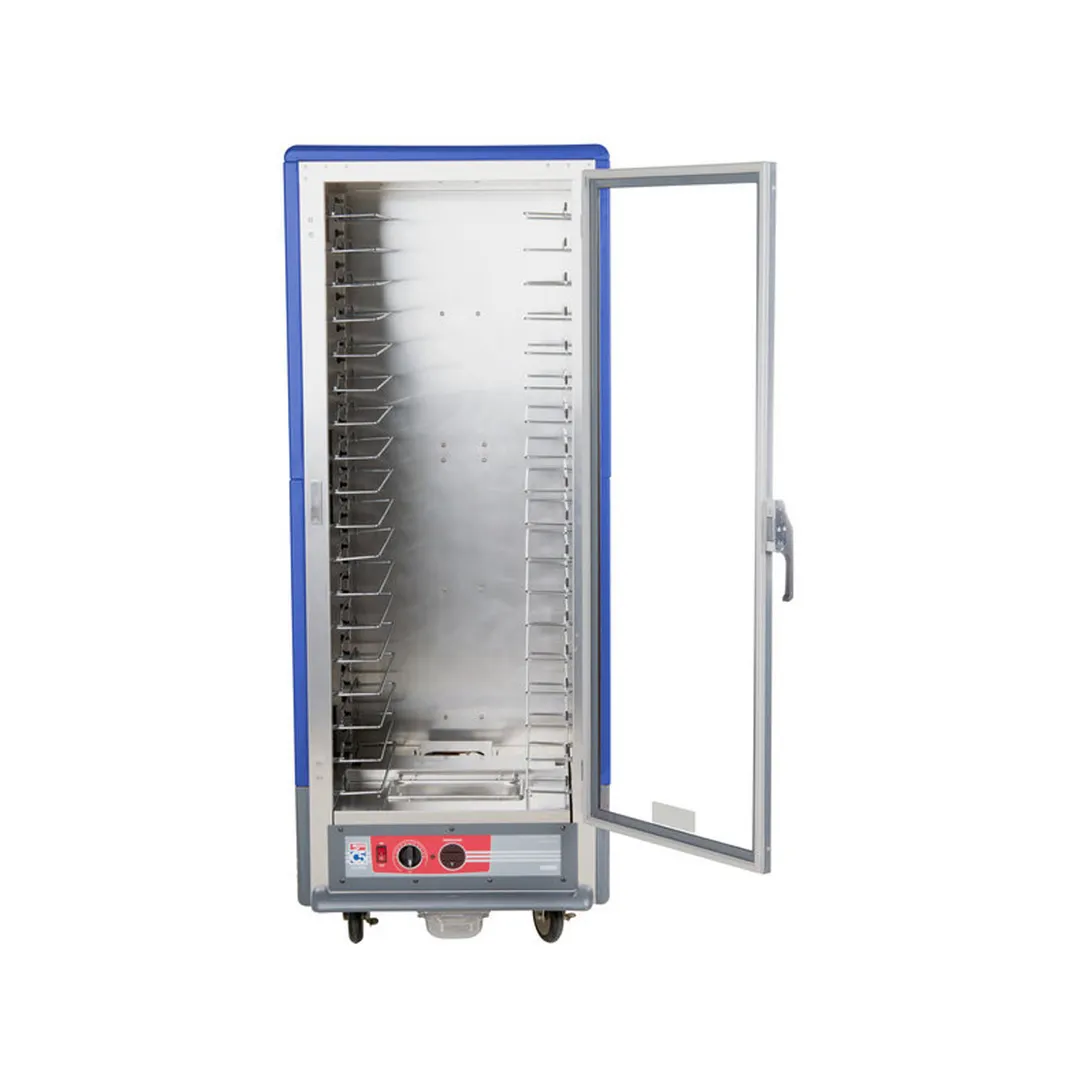 Metro C539-HLFC-U-BU Full Height 1-Door Heated Holding Cabinet, Clear Polycarbonate Door, 18x26" or 12x20" Pan Capacity, 1440W, 120V