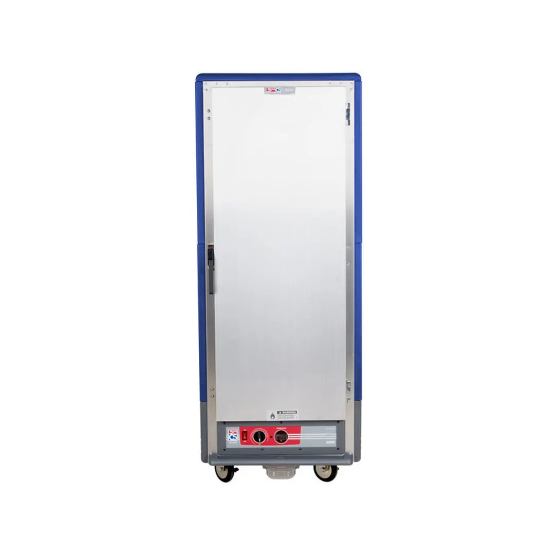 Metro C539-HLFS-4-BU Full Height 1-Door Solid Heated Holding Cabinet, 67"-72"H, 18 pans, Aluminum Finish
