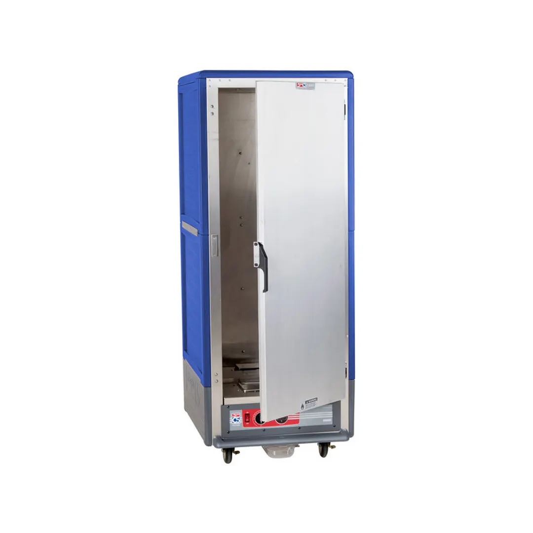 Metro C539-HLFS-4-BU Full Height 1-Door Solid Heated Holding Cabinet, 67"-72"H, 18 pans, Aluminum Finish