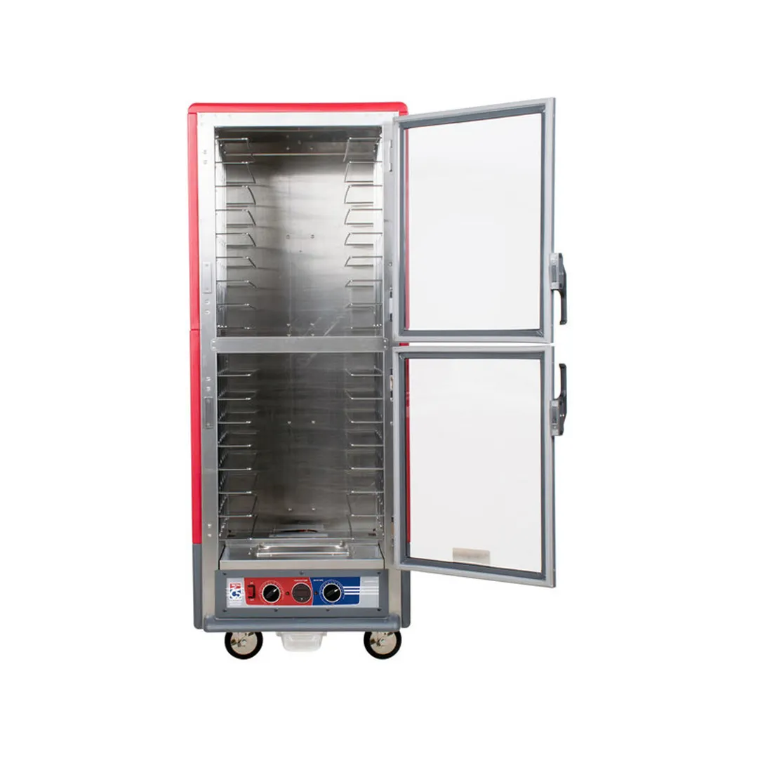 Metro C539-MDC-L Full Height Moisture Heated Holding & Proofing Cabinet w/ Red Insulatıon, Dutch Clear