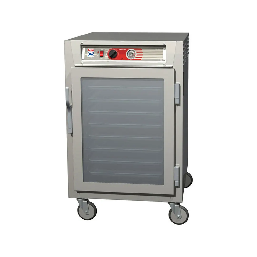 Metro C565-SFC-UPFS Half Height Heated Holding Cabinet, 1-Door, Combination Glass & Solid Door, 8 Pan Capacity, Stainless Steel