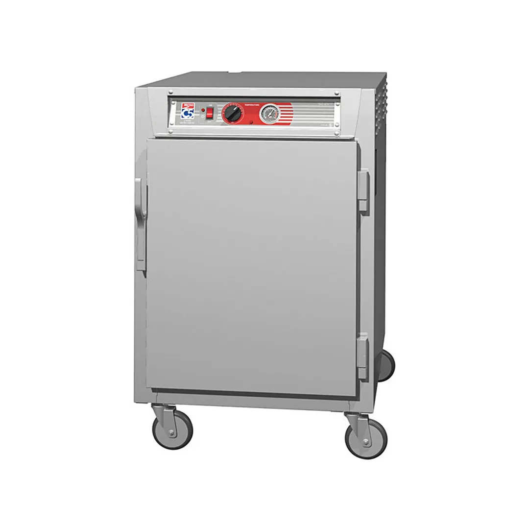 Metro C565L-SFS-U "Half Height" 1-Door Solid Stainless Steel Heated Holding Cabinet, 43"-48"H, 8-Pan or 16-Pan Capacity