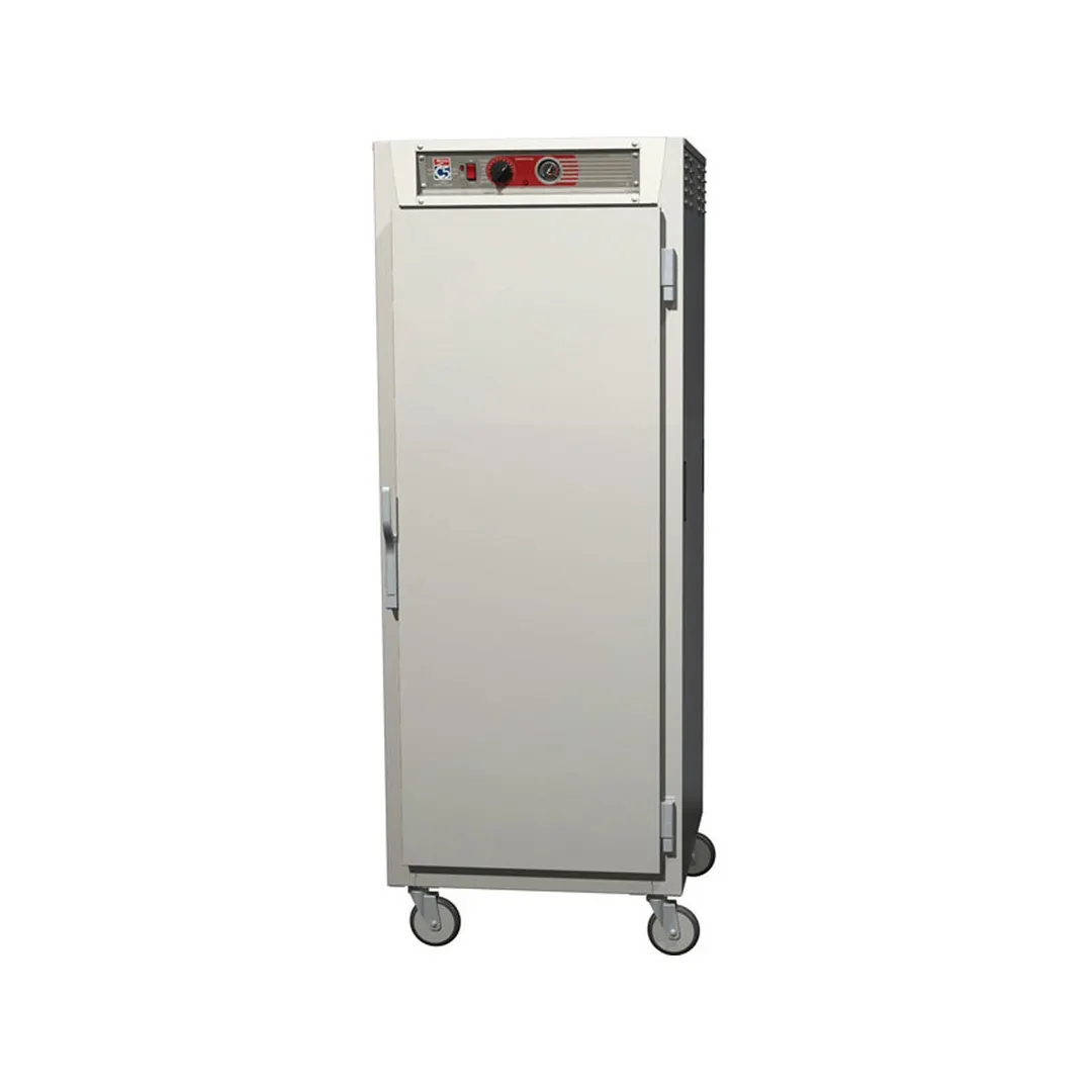 Metro C569-SFS-U Full Height 1-Door Solid Heated Holding Cabinet, 18x26"(18)/12x20"(34) pans, 304 Stainless Steel, 120v, 2000w