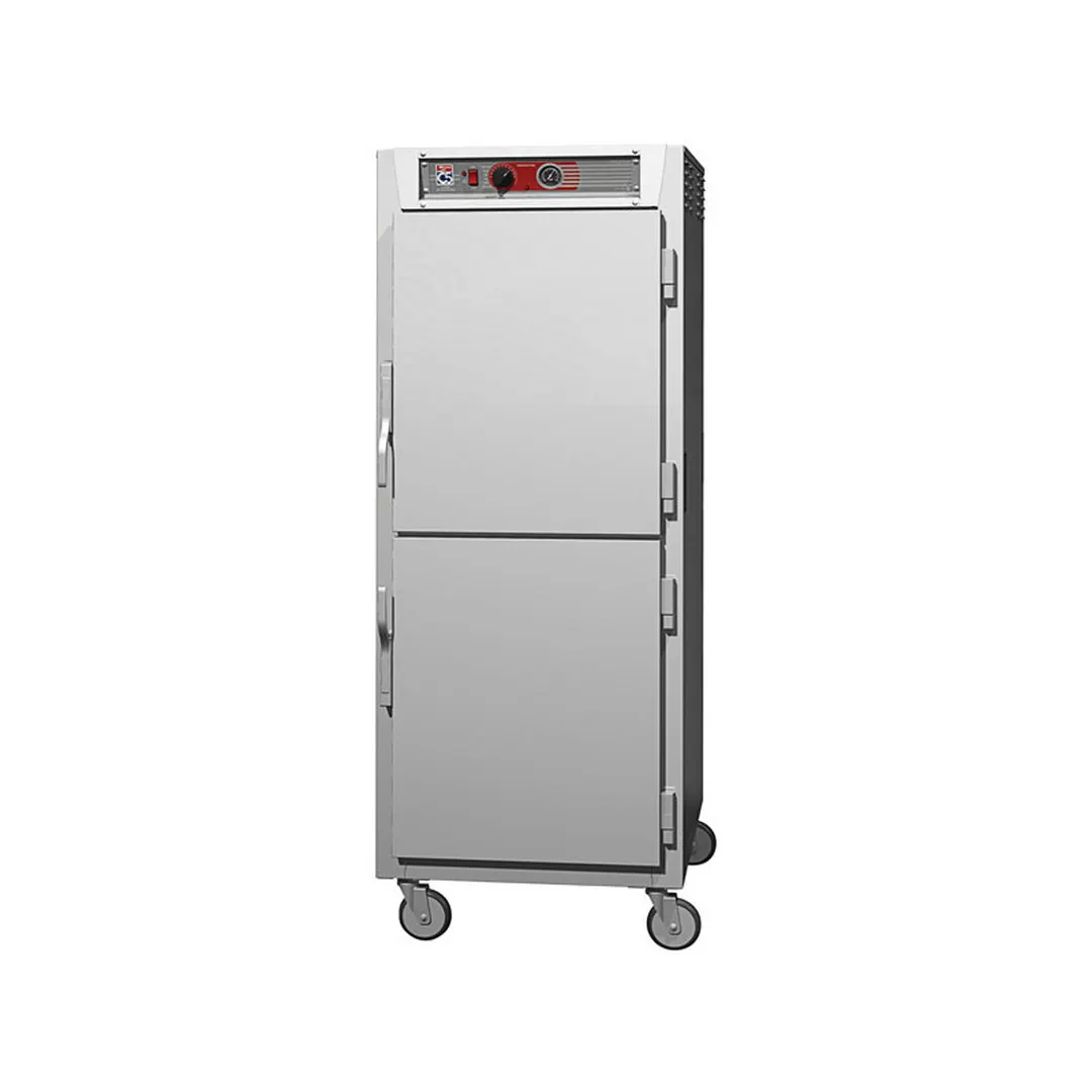 Metro C569L-SDS-L Full Height 1-Door Solid Dutch Door Heated Holding Cabinet, 34 Pan Capacity, Stainless Steel