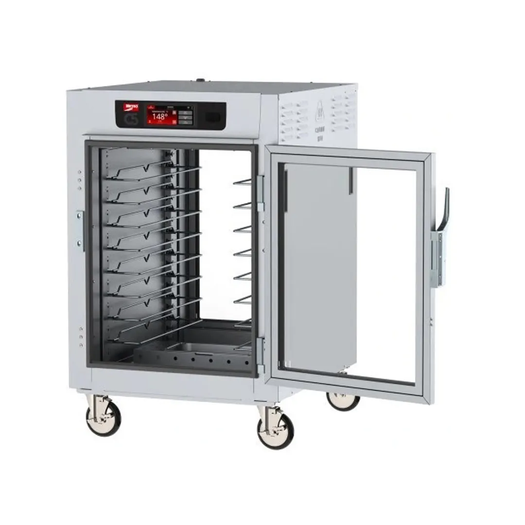 Metro C585-SFC-UPFC "1/2 Height" 2-Door Glass Heated Holding Cabinet, 2000W, 120V, Stainless Steel