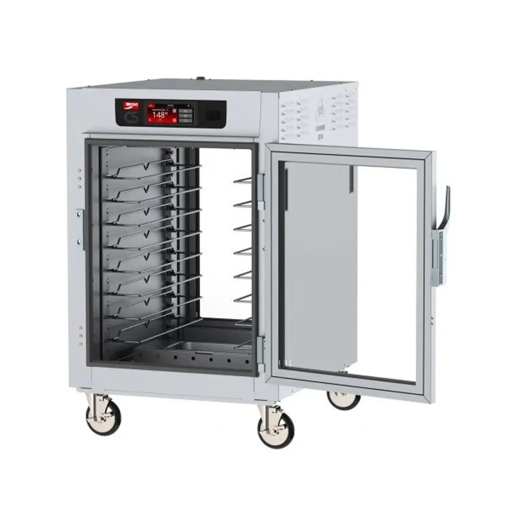 Metro C585L-SFC-UPFS "Half Height" 2-Door Heated Holding Cabinet, 8x18"x26" or 16x12"x20" Pan Capacity, Stainless Steel