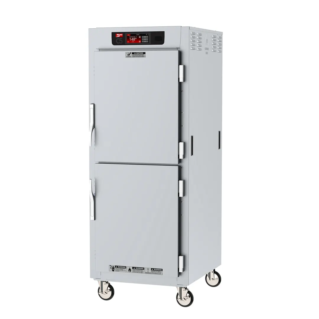 Metro C589L-SDS-LPDC C5™ 8 Holding Cabinet – Mobile, Dutch Doors, 6.8" Touch‑Screen, 34‑Pan Capacity, 1440W 120V