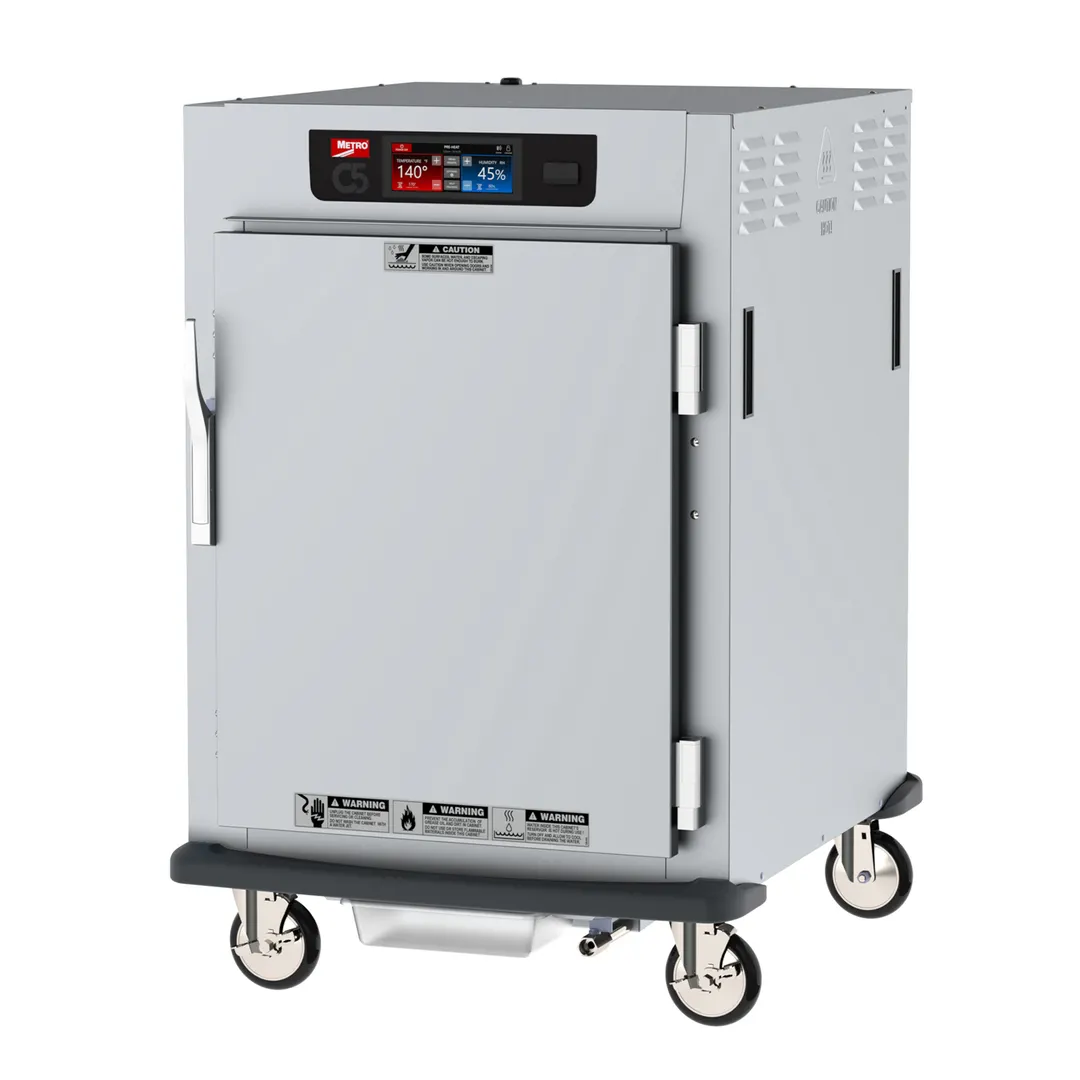 Metro C595L-SFS-UPFS Half Height Pass-Thru Heated Holding & Proofing Cabinet, (2) Solid Doors