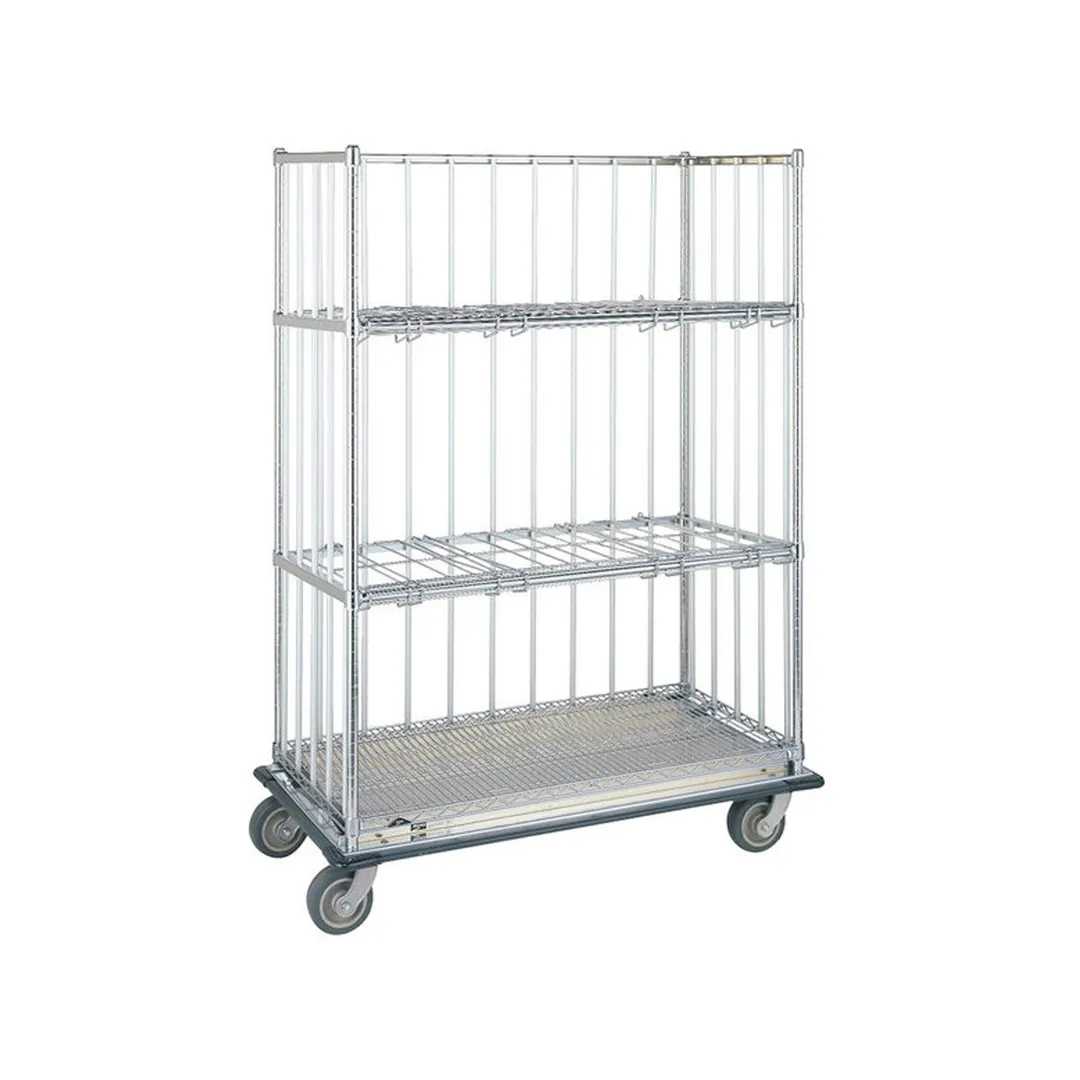 Metro CLTS2460C Wire Convertible Linen Truck on Wheels, Chrome Plated