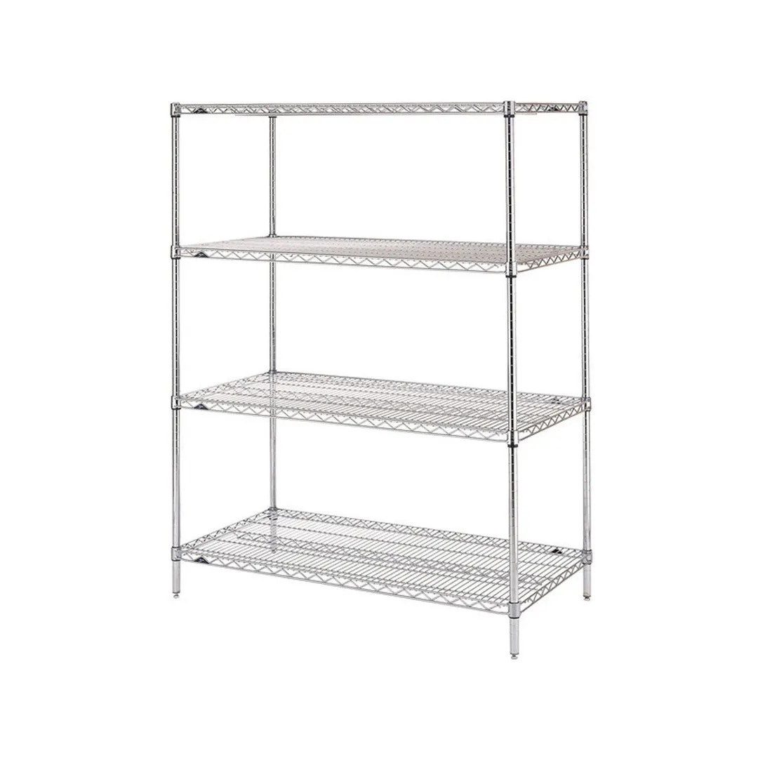 Metro EZ1860NC-4 Super Erecta 4-Shelf Wire Shelving Convenience Pak, Chrome - 18" x 60" x 74"