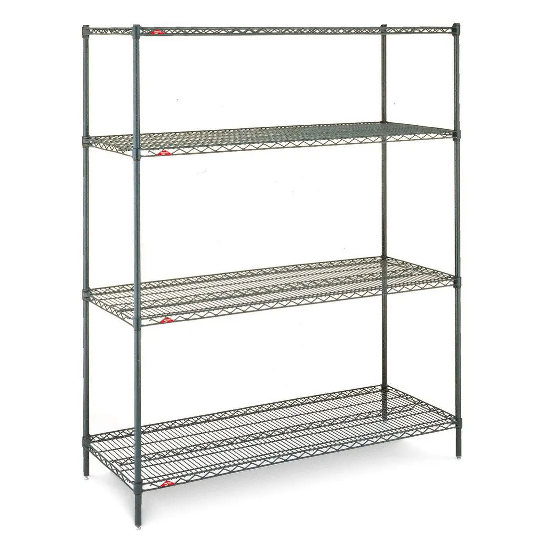 Metro EZ1860NK3-4 Super Erecta 4-Shelf Wire Shelving Convenience Pak, Metroseal 3 - 18" x 60" x 74"