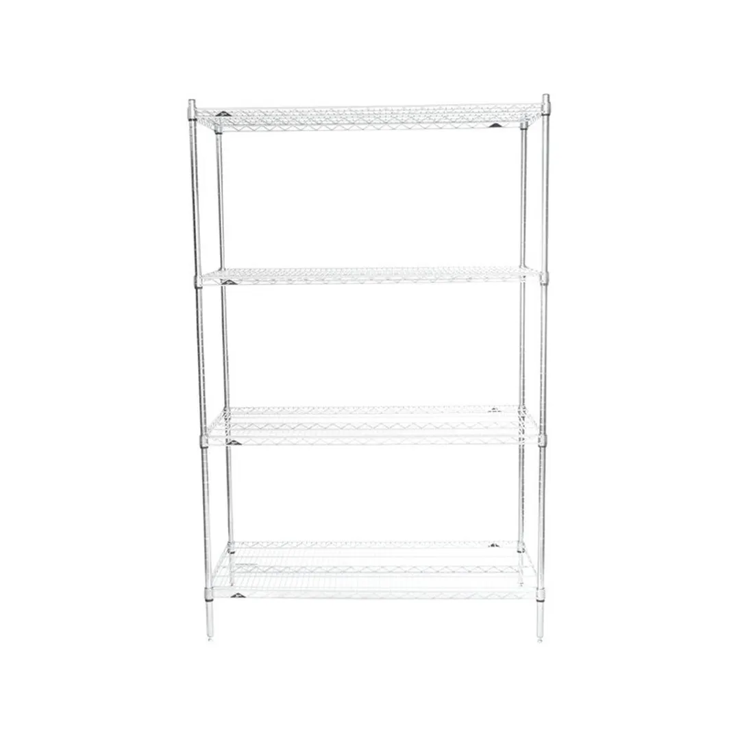 Metro EZ2448NC-4 Super Erecta 4-Shelf Wire Shelving Convenience Pak, Chrome - 24" x 48" x 74"