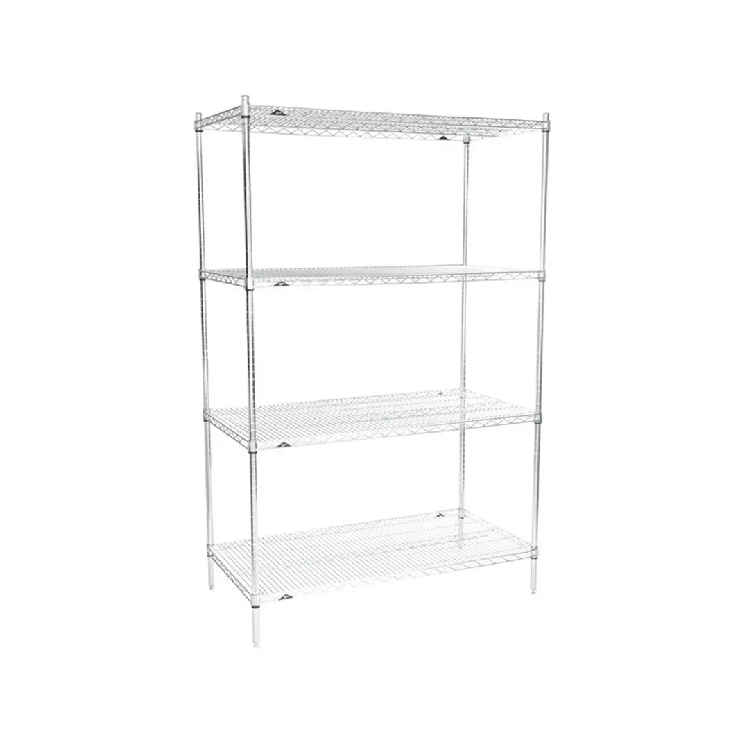 Metro EZ2448NC-4 Super Erecta 4-Shelf Wire Shelving Convenience Pak, Chrome - 24" x 48" x 74"