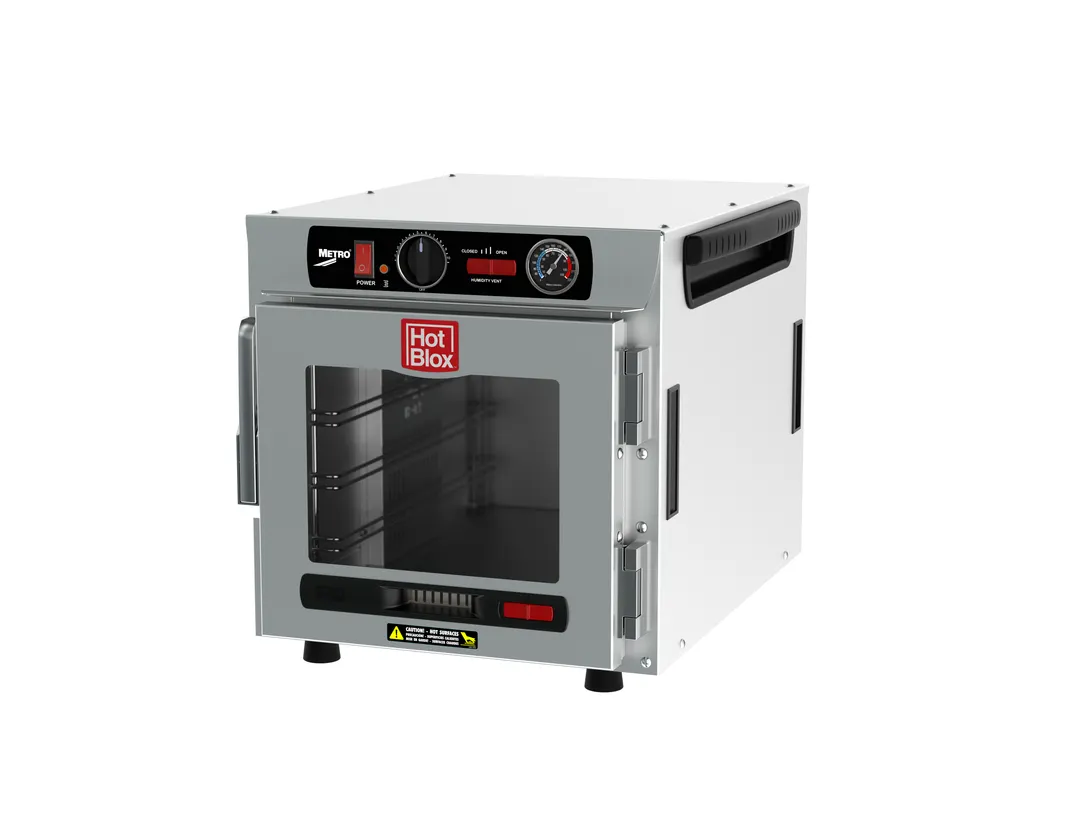 Metro HBCN4-AC-CT 4-Pan Countertop Heated Holding Cabinet, All Aluminum, Clear Door, 875W, 120V