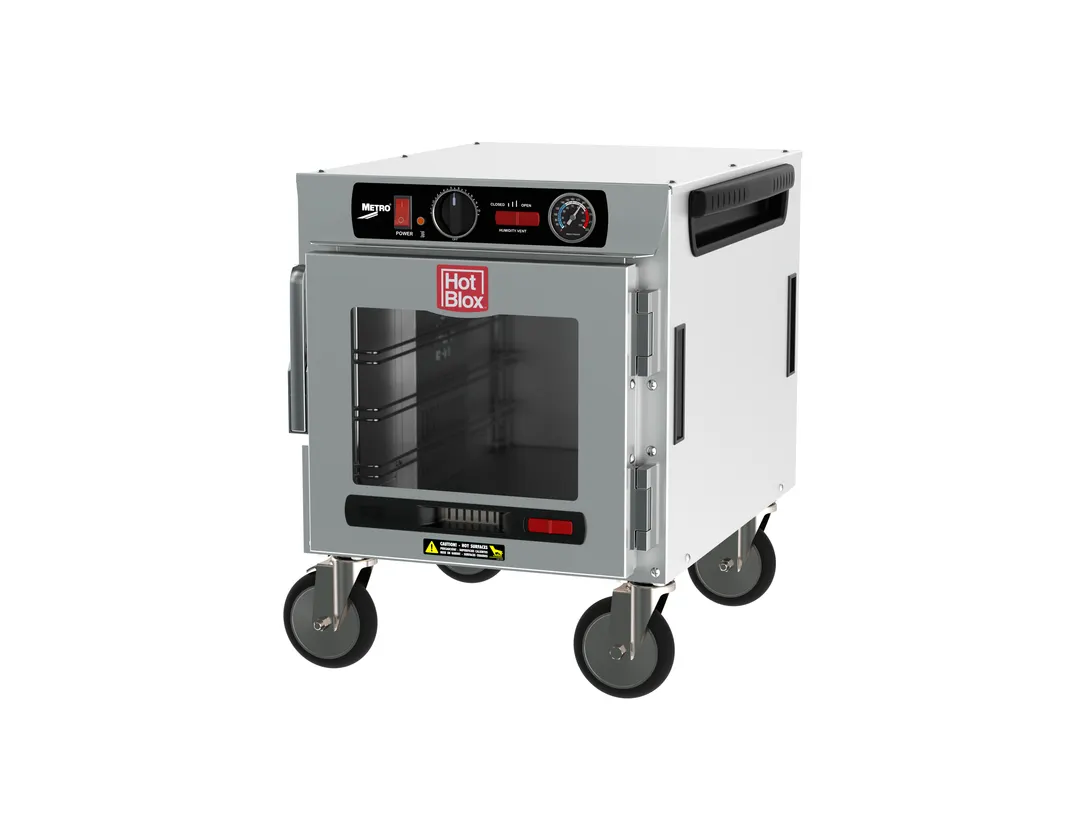 Metro HBCN4-AC-UC "Undercounter" 1-Section Heated Holding Cabinet, Clear Door, 4-Pan Capacity, 875W, Stainless Steel