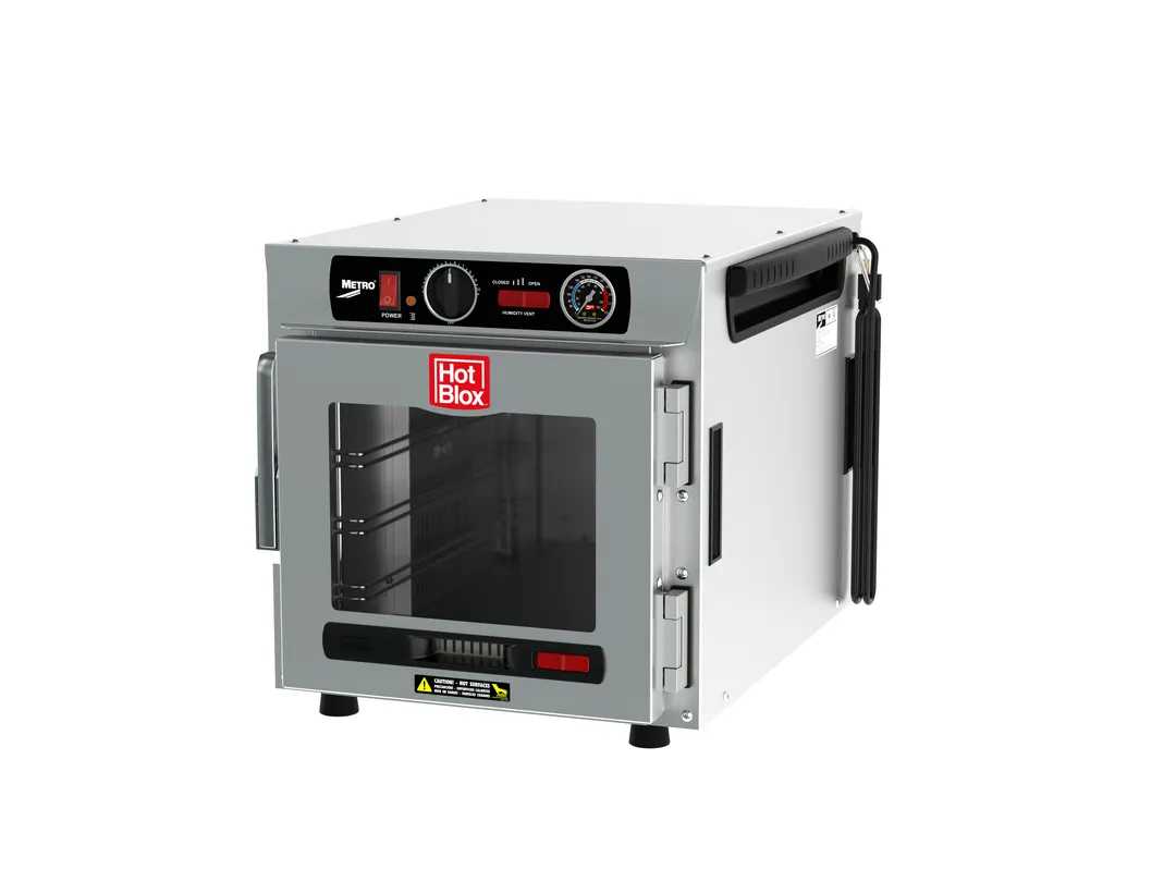 Metro HBCN4-ACPS-CT HotBlox Insulated Holding Cabinet, Countertop, 4-Pan, All Aluminum, Clear Front Door, 120V 875W
