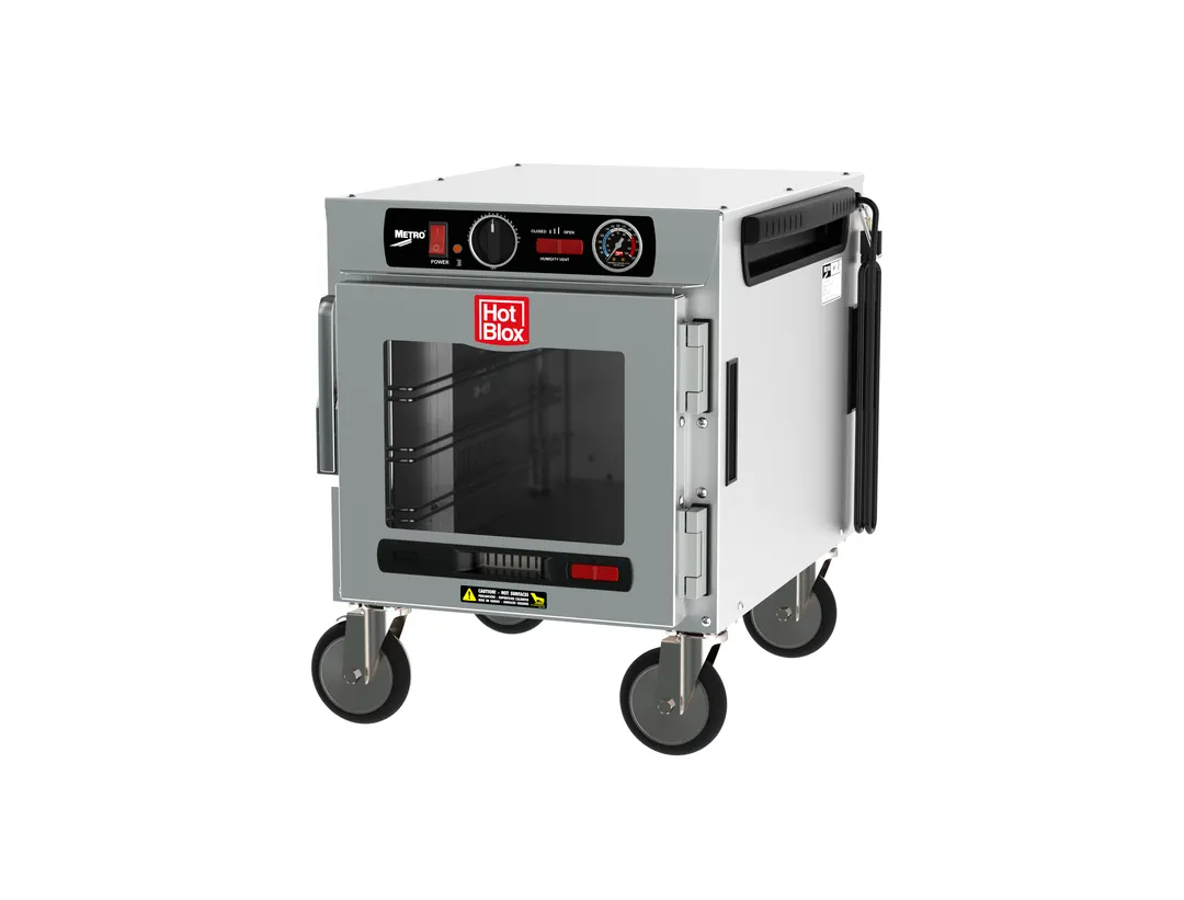 Metro HBCN4-ACPS-UC HotBlox “Undercounter” 1-Section Heated Holding Cabinet, 4-Pan Capacity, Stainless Steel & Galvanized Finish, 120V 875W