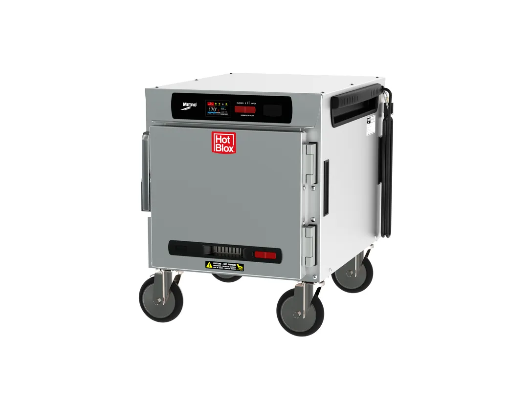 Metro HBCN4-DSPS-UC HotBlox Insulated Holding Cabinet, Undercounter, 1-Section, 4-Pan, Stainless Steel Finish