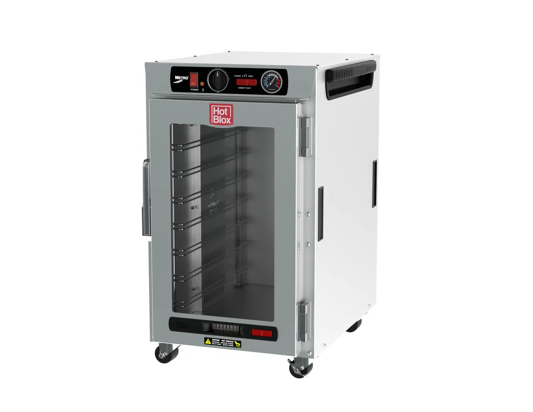 Metro HBCN8-AC-UC 1-Section Undercounter Heated Holding Cabinet, Clear Door, 8-Pan Capacity, 875W, Stainless Steel