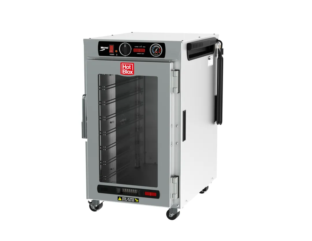 Metro HBCN8-ACPS-UC "Undercounter" 1-Section Heated Holding Cabinet, 8-Pan, Stainless Steel & Galvanized, Clear Front Door