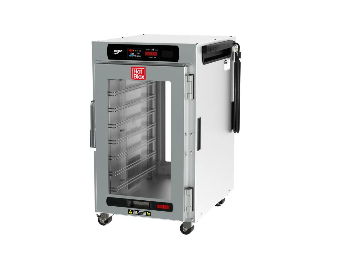 Metro HBCN8-DCPC-UC Undercounter 1-Section 8-Pan Heated Holding Cabinet, Stainless Steel/Galvanized, Digital Touchscreen, 875W