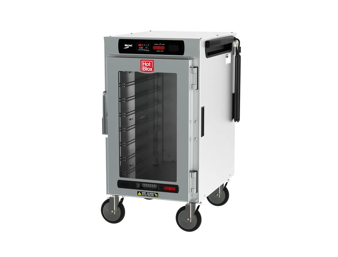 Metro HBCN8-DCPS-M HotBlox Insulated Holding Cabinet, Mobile Pass-Thru, 8-Pan Capacity, Digital Touchscreen, 120V 875W