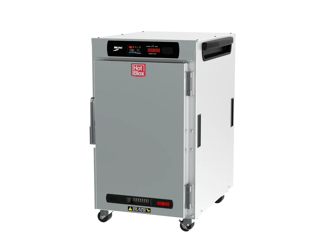Metro HBCN8-DS-UC HotBlox Insulated Holding Cabinet, Undercounter, 1-Section, Solid Door, 8-Pan Capacity, 875W, 120V