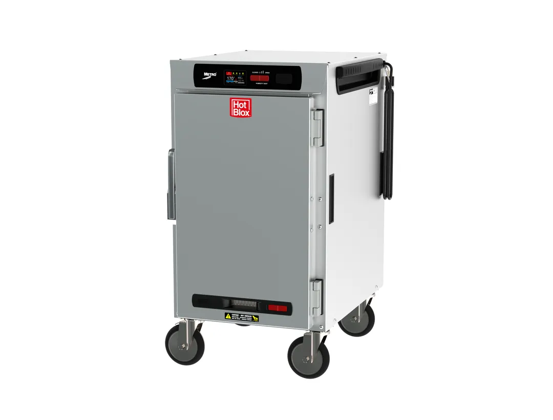 Metro HBCN8-DSPC-M HotBlox "8-Pan" Heated Holding Cabinet, Pass-Thru, Mobile, Digital Touchscreen, 120V 875W