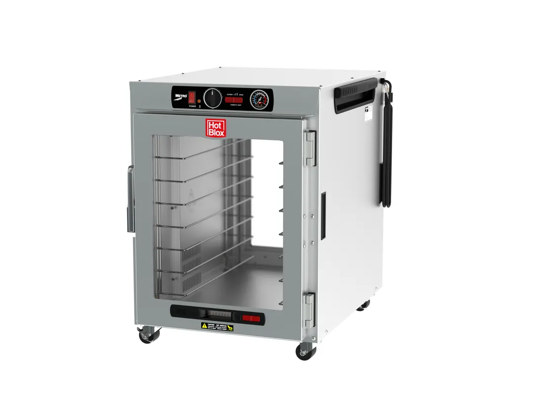 Metro HBCW8-ACPC-UC HotBlox Insulated Holding Cabinet, Undercounter, 1-Section, Clear Doors, Stainless Steel Finish