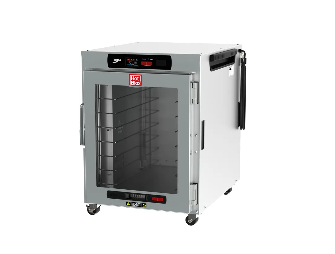 Metro HBCW8-DCPS-UC "Undercounter" 1-Section Heated Holding Cabinet, 8-Pan, Stainless Steel & Galvanized, Clear Front Door