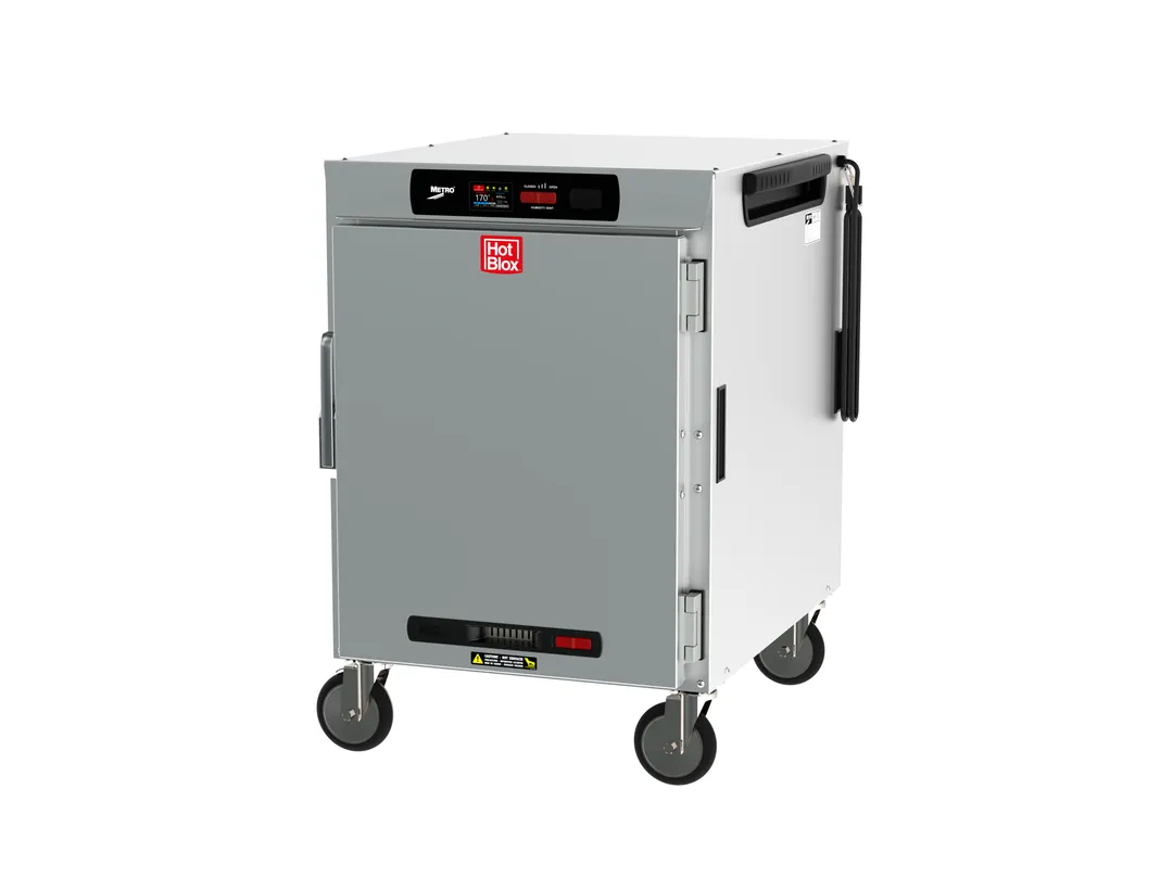 Metro HBCW8-DSPS-M "Full Height" 8-Pan Heated Holding Cabinet, Mobile Pass-Thru, Digital Touchscreen, 120V 875W