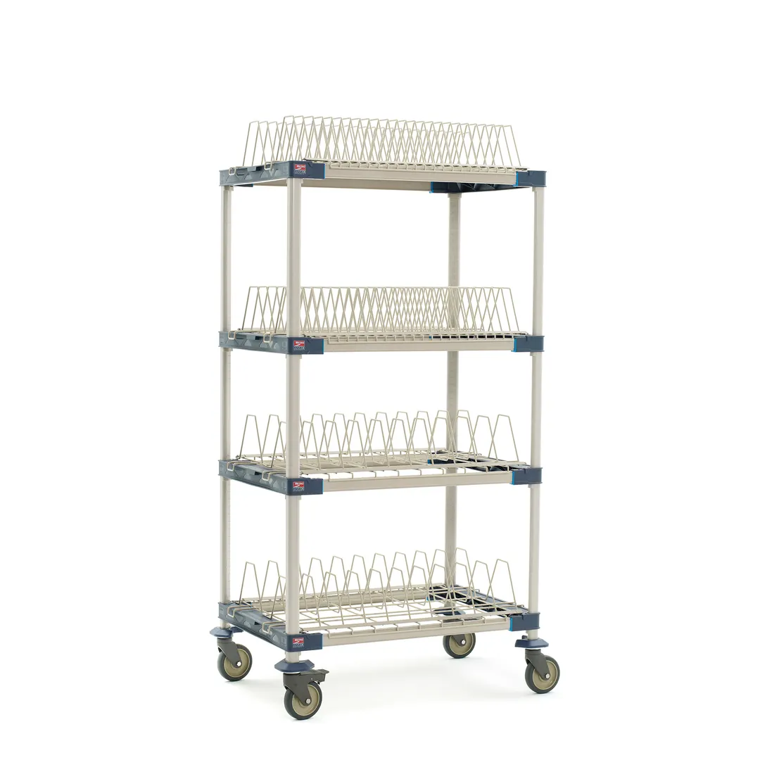 Metro MAX4-PR36VX4 MetroMax 4 Mobile Drying Rack with 2 Tray Racks and 2 Pan Racks 36" x 24" x 68"