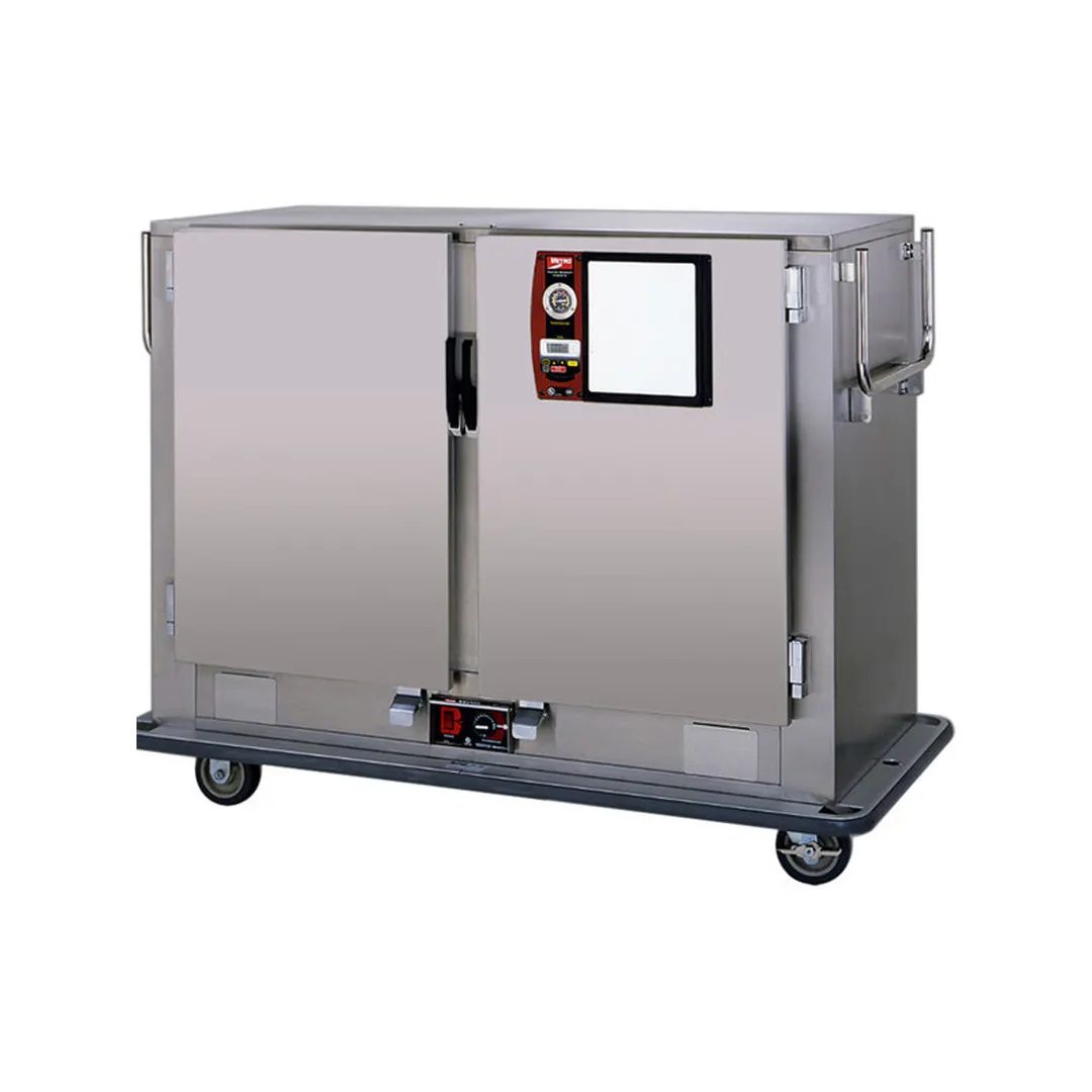 Metro MBQ-120D 2-Door Heated Banquet Cabinet, 49\"-54\" Steel, 120 Plate, 1650W, 6\" Casters