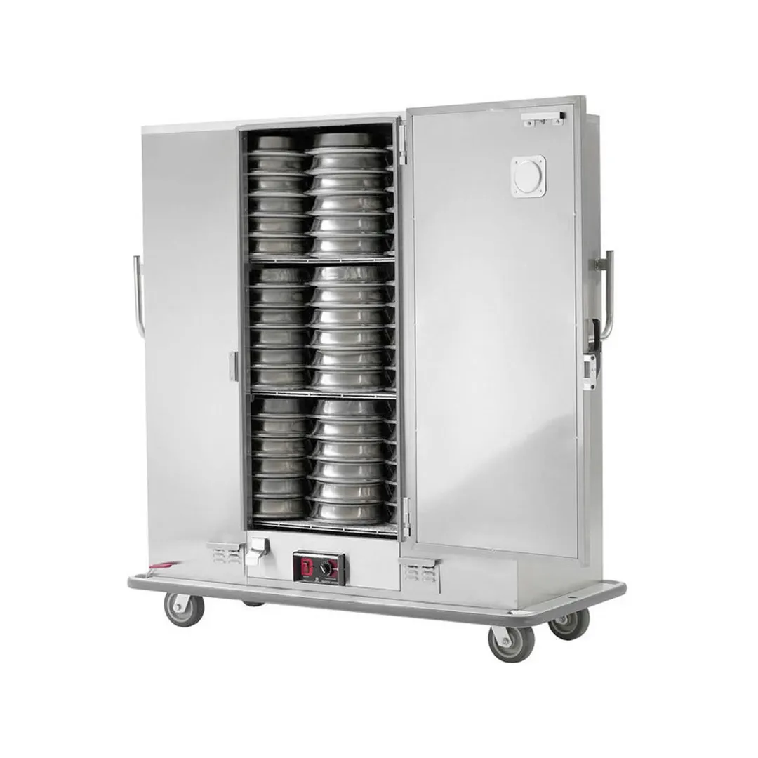 Metro MBQ-180D 67-72" 2-Door Heated Banquet Cabinet, 180 Plate Capacity, 1650W, Timer, 6" Casters