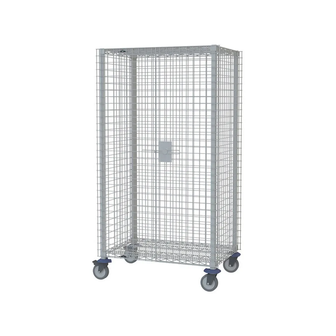 Metro MQSEC55VE MetroMax Q Stem Caster Mobile Security Shelving Unit, 28" x 53" x 68"