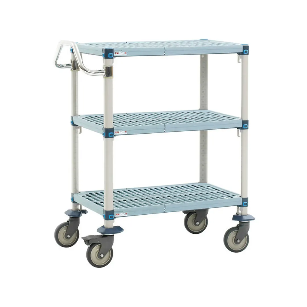 Metro MQUC2436G-35 MetroMax® Q Polymer 2-Shelf Utility / Bus Cart - 24" x 36" x 40"