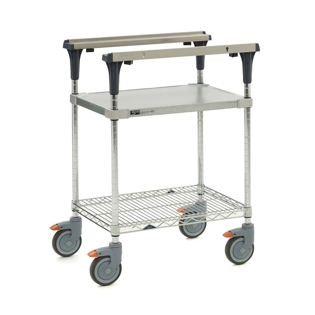 Metro MS1848-FGBR PrepMate® MultiStation w/ Solid Galvanized and Brite Zinc Wire Shelving