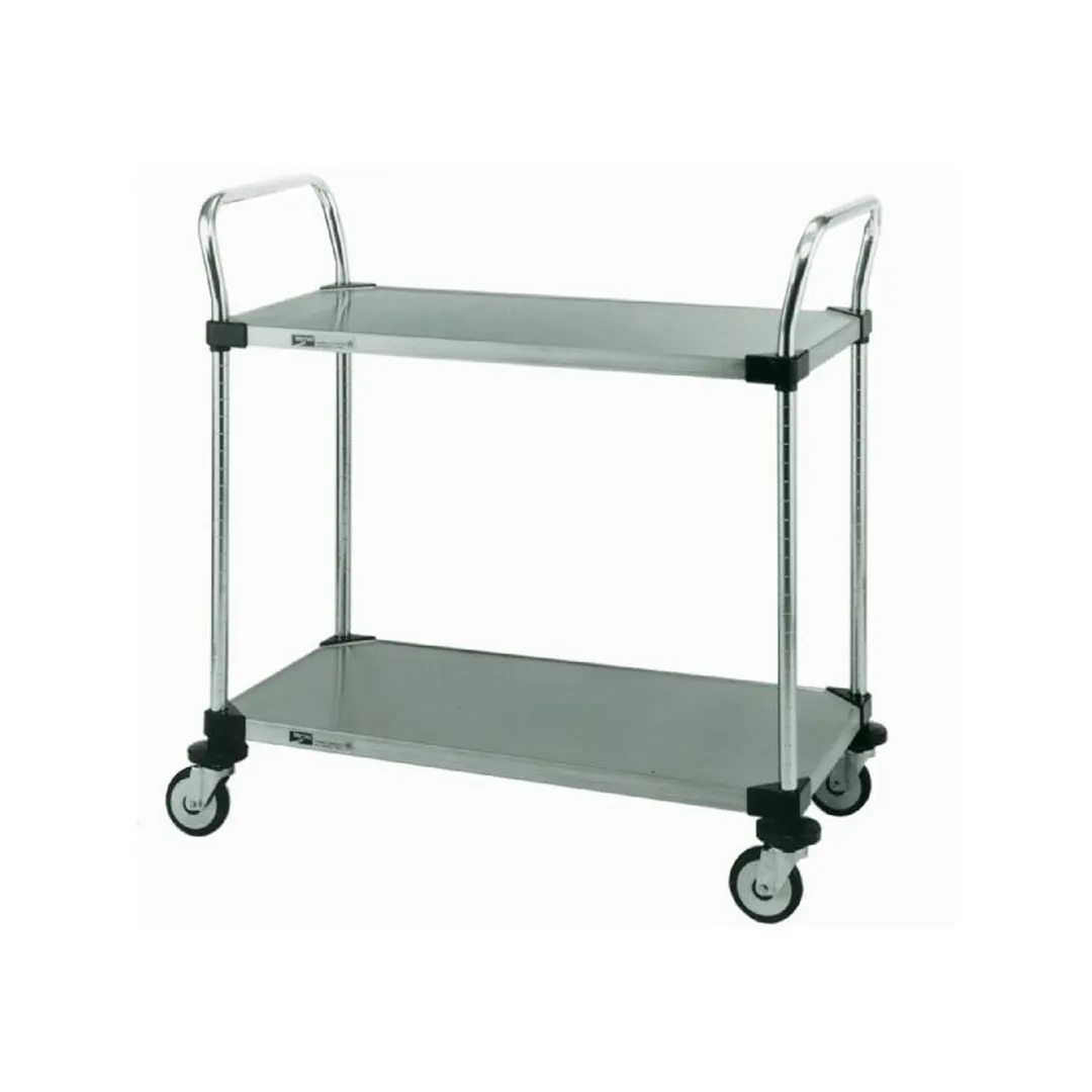 Metro MW103 Super Erecta MW Standard Duty Utility Cart w/ 2 Solid Shelves - 18" x 24" x 38"