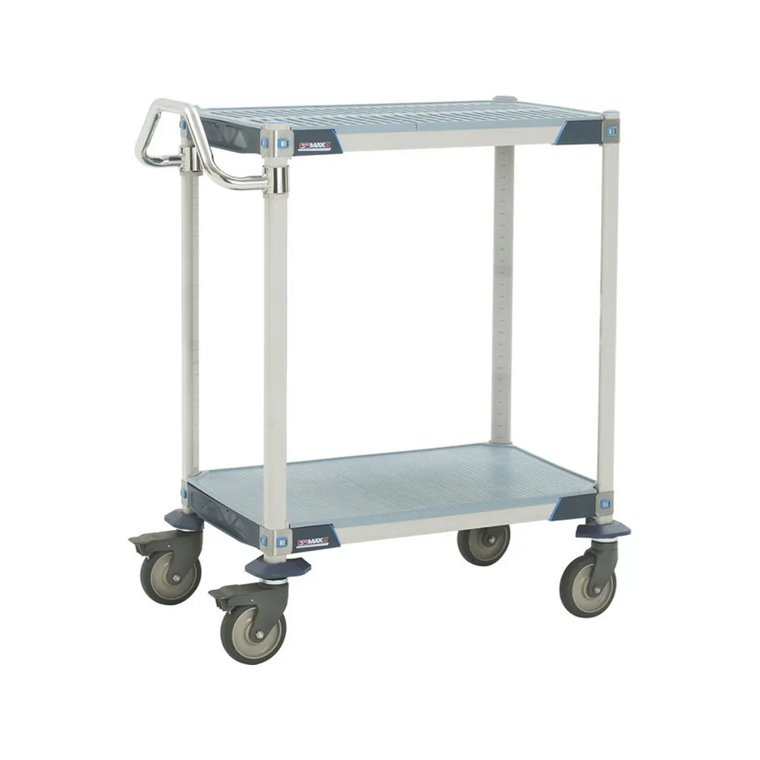 Metro MXUC1830G-25 MetroMax® i Polymer 2-Shelf Utility / Bus Cart - 24" x 36" x 40"