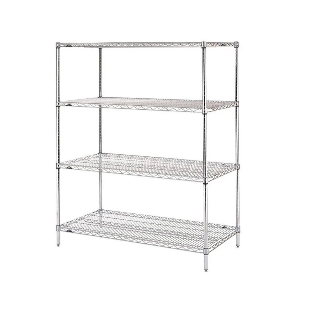 Metro N426C Super Erecta 4-Shelf Wire Shelving Stationary  Starter Unit, Chrome - 21" x 30" x 63"