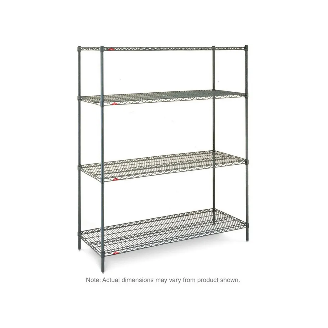 Metro N566K3 Super Erecta 4-Shelf Stationary Wire Shelving Starter Unit, Epoxy - 24" x 60" x 63"