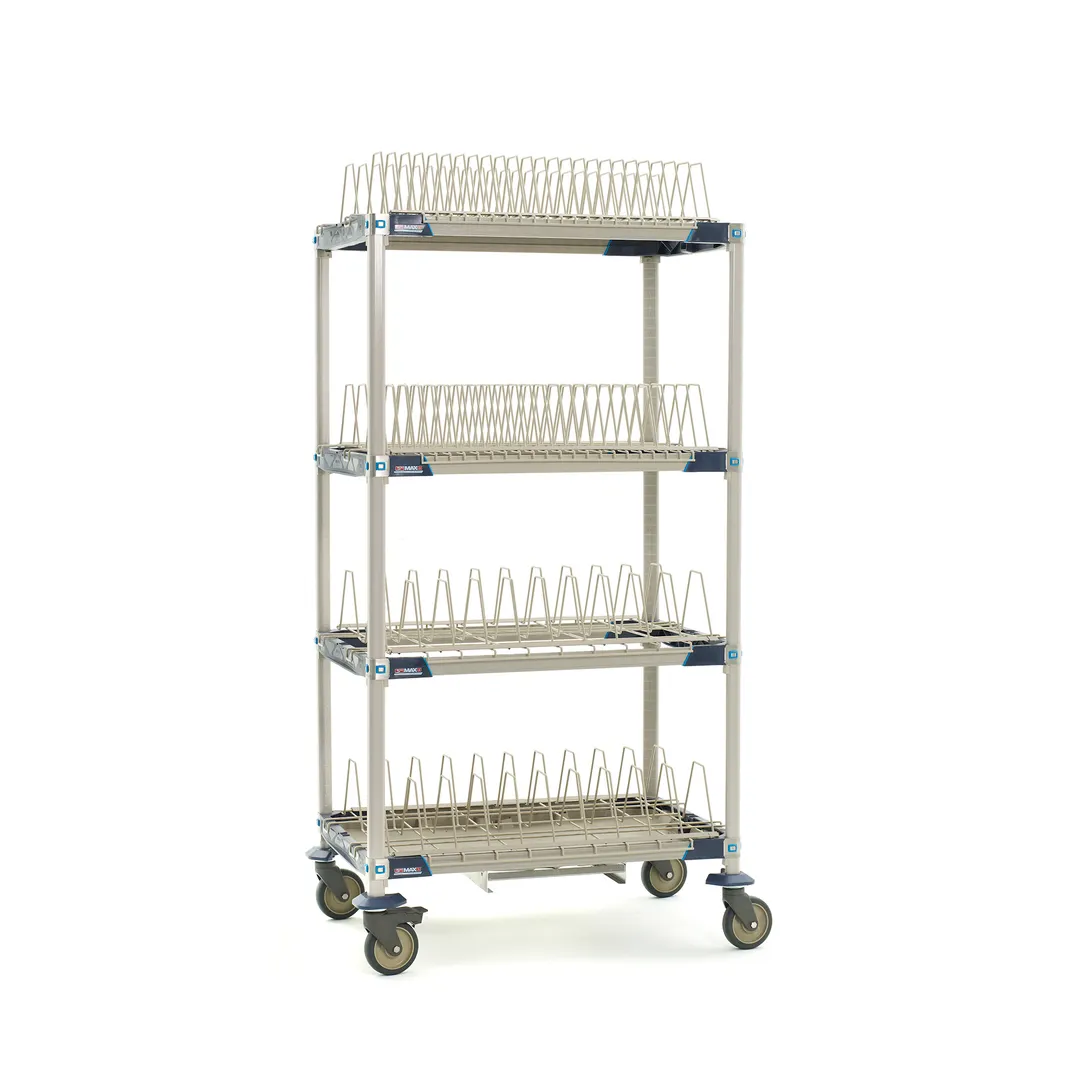 Metro PR36VX4-XDR MetroMax i Mobile Drying Rack with 2 Tray Racks, 2 Pan Racks and Drip Tray, 26" x 38" x 68"