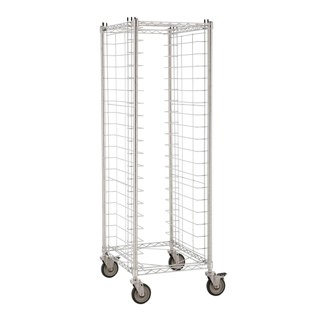 Metro RE3S Stainless Steel Mobile End-Load Wire Tray Rack / Drying Rack